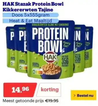 Bol.com Hak Stazak Protein Bowl Kikkererwten Tajine aanbieding