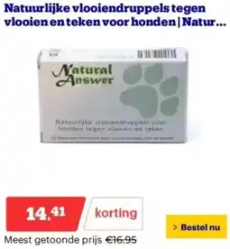 Bol.com Natuurlijke vlooiendruppels tegen vlooien en teken voor honden aanbieding