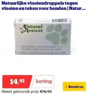 Bol.com Natuurlijke vlooiendruppels tegen vlooien en teken voor honden aanbieding