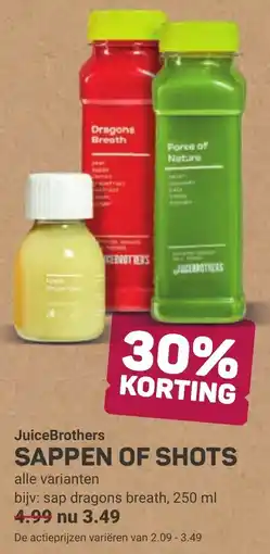 Ekoplaza Juice Brothers Sappen of Shots aanbieding