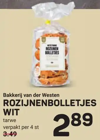 Ekoplaza Bakkerij van der Westen Rozijnenbolletjes Wit aanbieding