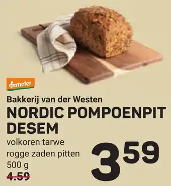 Ekoplaza Bakkerij van der Westen Nordic Pompoenpit Desem aanbieding