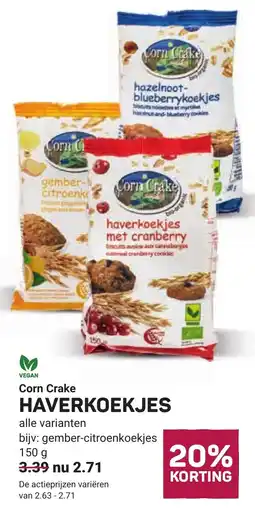 Ekoplaza Corn Crake Haverkoekjes aanbieding