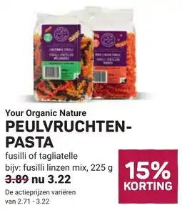 Ekoplaza Your Organic Nature Peulvruchtenpasta aanbieding