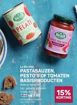 Ekoplaza La Bio Idea Pastasauzen, Pesto's of Tomaten Basisproducten aanbieding