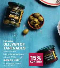 Ekoplaza Epikouros Olijven of Tapenades aanbieding