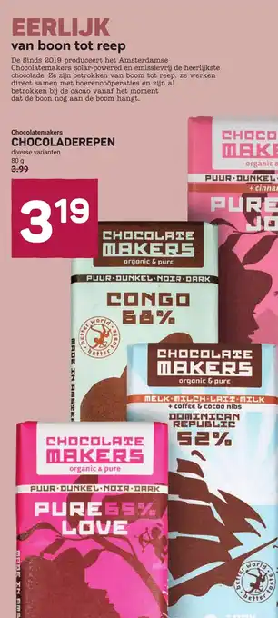 Ekoplaza Chocolatemakers Chocoladerepen aanbieding