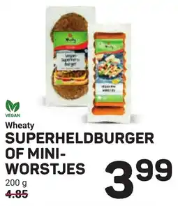 Ekoplaza Wheaty Superheld Burger of Mini Worstjes aanbieding