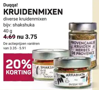 Ekoplaza Duqqa! Kruidenmixen aanbieding