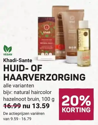 Ekoplaza Khadi Sante Huid of Haarverzorging aanbieding