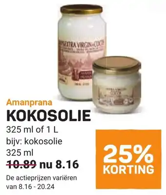 Ekoplaza Amanprana Kokosolie aanbieding