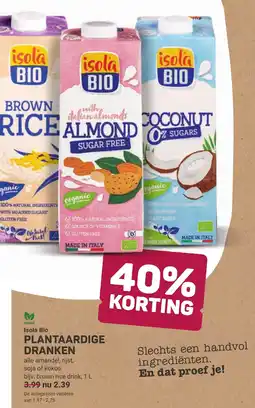 Ekoplaza Isola Bio Plantaardige Dranken aanbieding