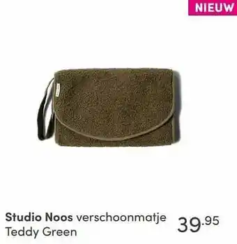 Baby & Tiener Studio noos verschoonmatje teddy green aanbieding