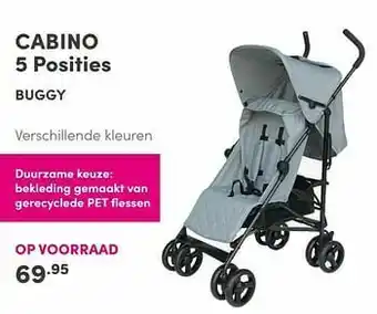 Baby & Tiener Cabino 5 posities buggy aanbieding