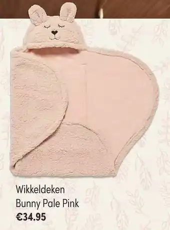 Baby & Tiener Wikkeldeken bunny pale pink aanbieding