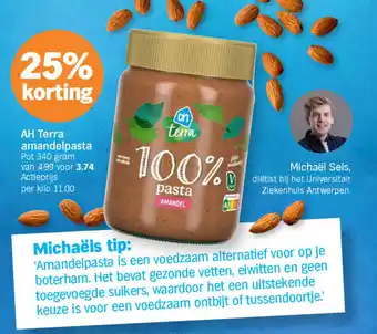 Albert Heijn AH Terra amandelpasta aanbieding