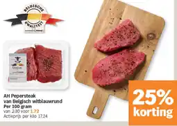 Albert Heijn AH pepersteak van belgisch witblauwrund aanbieding