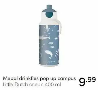 Baby & Tiener Mepal drinkfles pop up campus little dutch ocean aanbieding