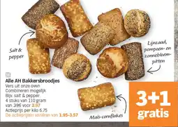 Albert Heijn Alle AH Bakkersbroodjes aanbieding