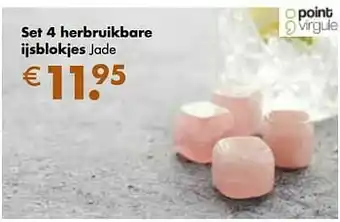 Multi bazar Set 4 herbruikbare ijsblokjes jade aanbieding