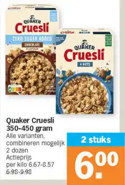 Albert Heijn Quaker cruesli aanbieding