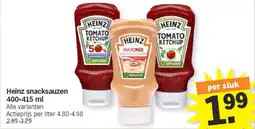 Albert Heijn Heinz snacksauzen aanbieding