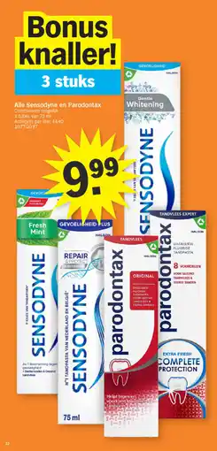 Albert Heijn Alle Sensodyne en Parodontax aanbieding