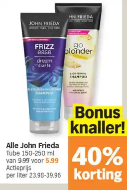 Albert Heijn Alle john frieda tube aanbieding