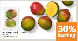 Albert Heijn AH Mango eetrijp 2 stuks aanbieding