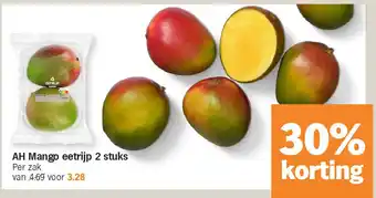 Albert Heijn AH Mango eetrijp 2 stuks aanbieding