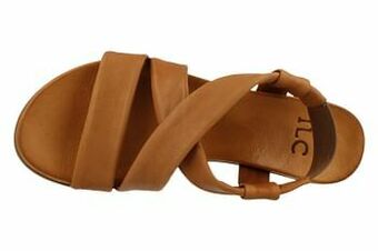 Berca Shoes Ilc-Volledig Leder Sandaal Plat Dames - Cognac aanbieding