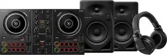 Coolblue Pioneer DJ DDJ-200 + Pioneer DJ HDJ-X5 Noir + Pioneer DJ DM-40D Noir aanbieding