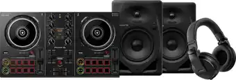 Coolblue Pioneer DJ DDJ-200 + Pioneer DJ HDJ-X5 Noir + Pioneer DJ DM-50D Noir aanbieding