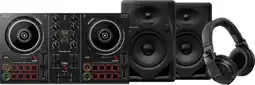 Coolblue Pioneer DJ DDJ-200 + Pioneer DJ HDJ-X5 Noir + Pioneer DJ DM-50D-BT Noir aanbieding