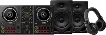 Coolblue Pioneer DJ DDJ-200 + Pioneer DJ HDJ-X5 Noir + Pioneer DJ DM-50D-BT Noir aanbieding