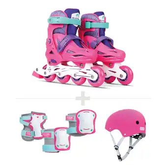 Decathlon Inlineskates OLSSON VOLLEDIGE KIT SALLY S: Skates, HERO Helm en Beschermers aanbieding