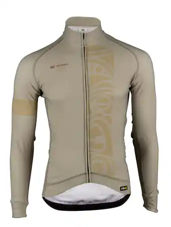 Decathlon Vermarc Indy Fietsshirt Lange Mouw PR.R Heren Beige aanbieding