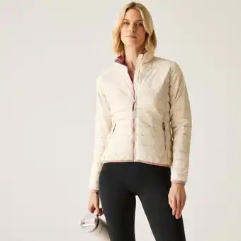 Decathlon Gevulde Jas Wandelen Dames Hoge Kraag Quilted Design aanbieding