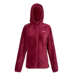 Decathlon Dames Endra Fleecejas met capuchon (Rumba-rood) aanbieding