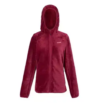 Decathlon Dames Endra Fleecejas met capuchon (Rumba-rood) aanbieding