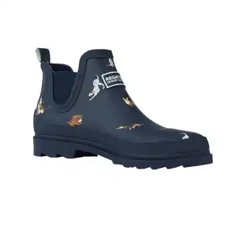 Decathlon Dames Harper Dog Print Lage Wellington Laarzen (Marine) aanbieding