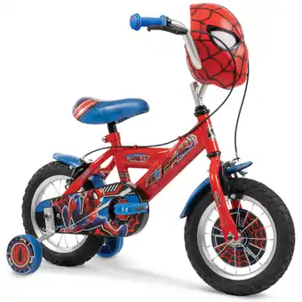 Decathlon Huffy Spiderman 12 Kinderfiets met Licht & Geluid Masker, Leeftijd 3-5, Rood aanbieding