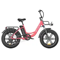 Decathlon ENGWE L20 Elektrische Fiets 20*4.0 inch Mountain Band Rose Rood aanbieding