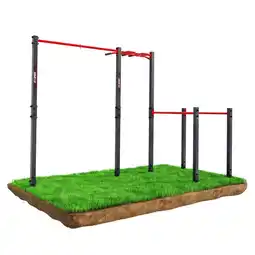 Decathlon Stationaire gymnastiek apparatuur Tuin met Monkey Bar Pull-Up Bar + Bars aanbieding