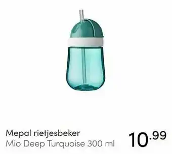 Baby & Tiener Mepal rietjesbeker mio deep turquoise aanbieding