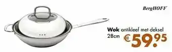 Multi bazar Wok antikleef met deksel aanbieding
