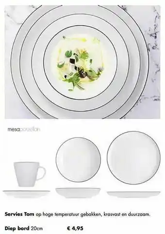 Multi bazar Servies tom diep bord 20cm aanbieding