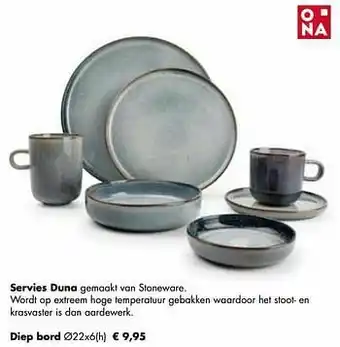 Multi bazar servies duna diep bord ø22 aanbieding