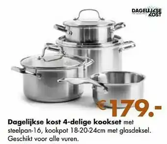 Multi bazar Dagelijkse kost 4-delige kookset aanbieding