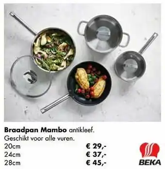 Multi bazar Braadpan mambo antikleef. aanbieding